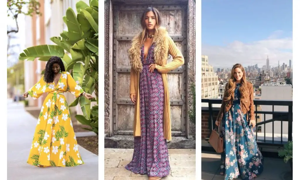 Maxi dresses are also great for fall