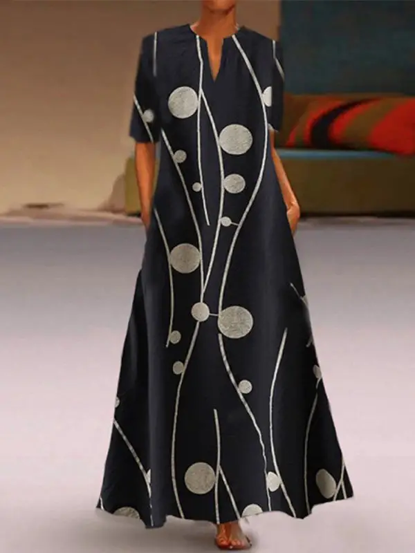 A fashionable maxi dress with pockets